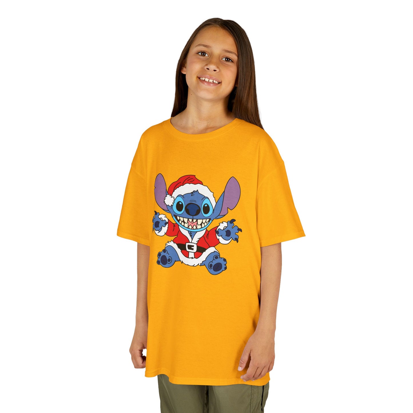 Alien Santa Kids Christmas T-Shirt – Cute Blue Alien Holiday Tee