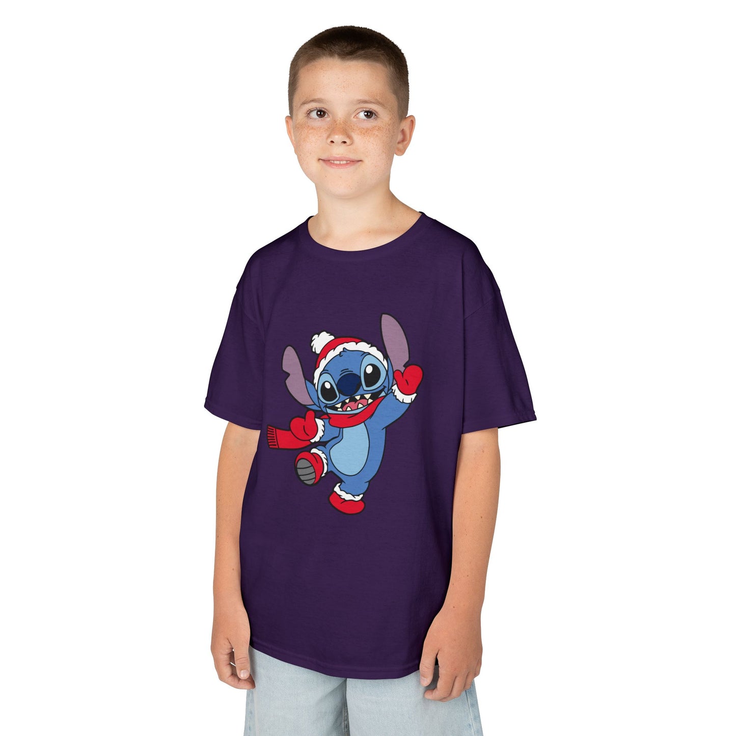 Festive Alien Kids Christmas T-Shirt – Cute Blue Alien Holiday Tee for Kids