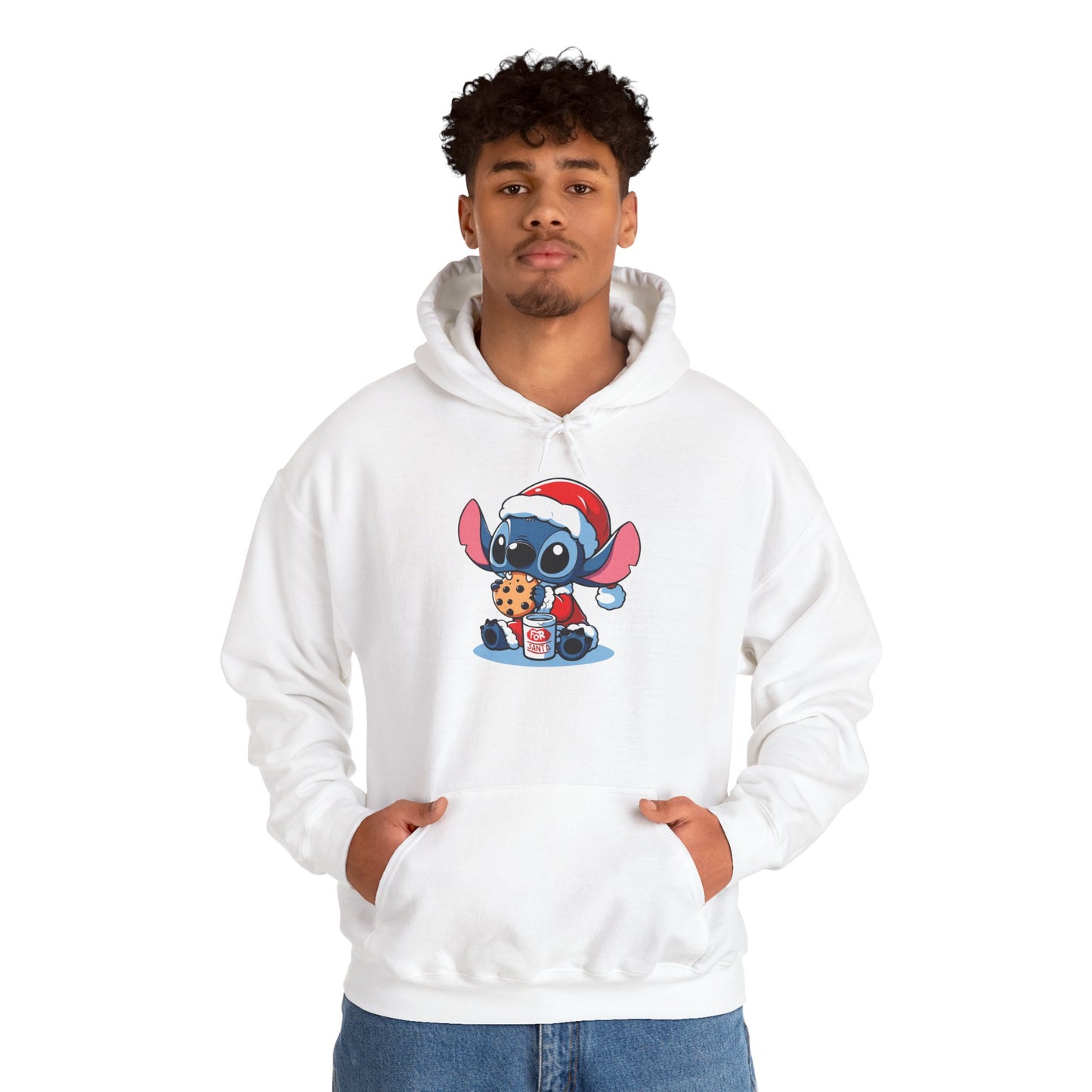 Saint Stitch Christmas Hoodie – Cute Holiday Alien Unisex Heavy Blend Sweatshirt