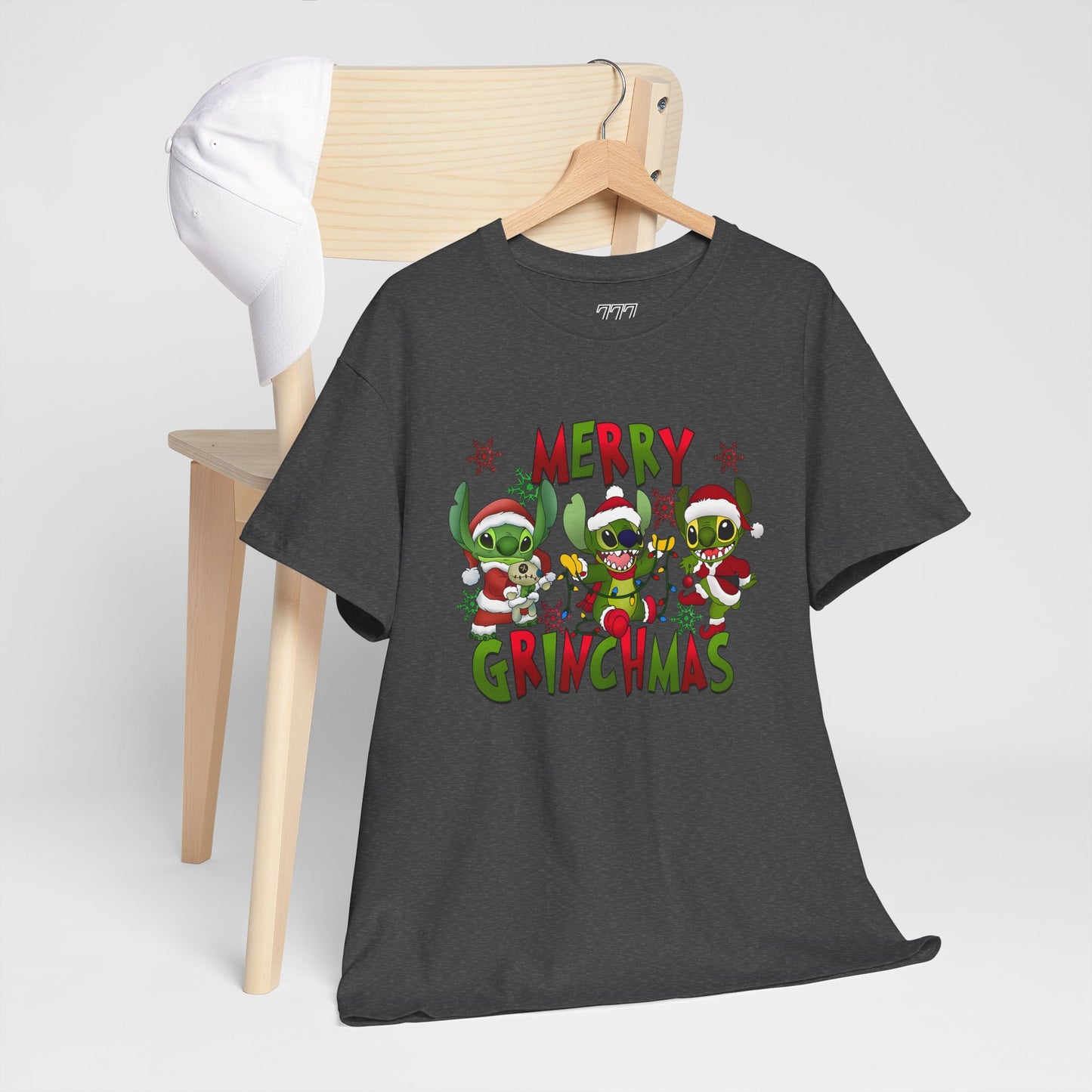 Merry Grinchmas T-Shirt – Funny Christmas Unisex Heavy Cotton Holiday Tee