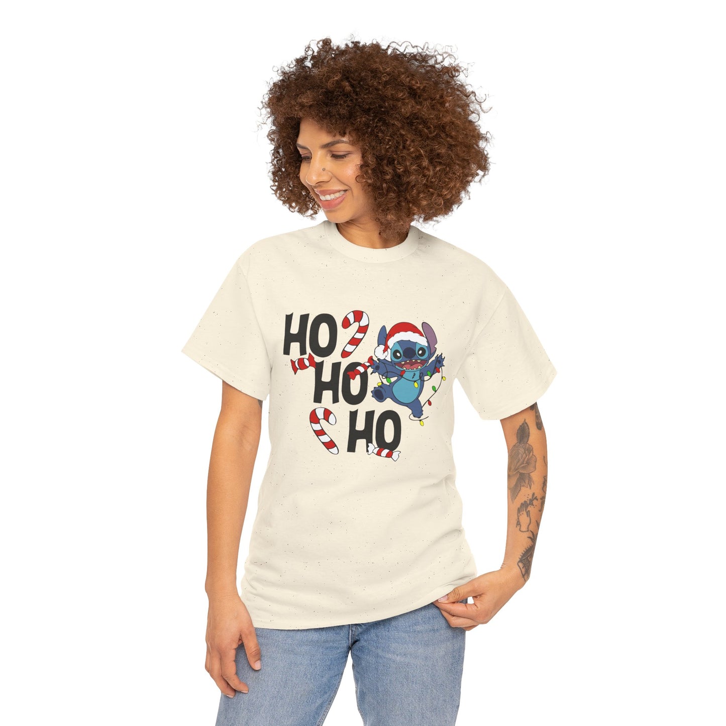 Ho Ho Ho Christmas Alien T-Shirt – Festive Unisex Heavy Cotton Holiday Tee