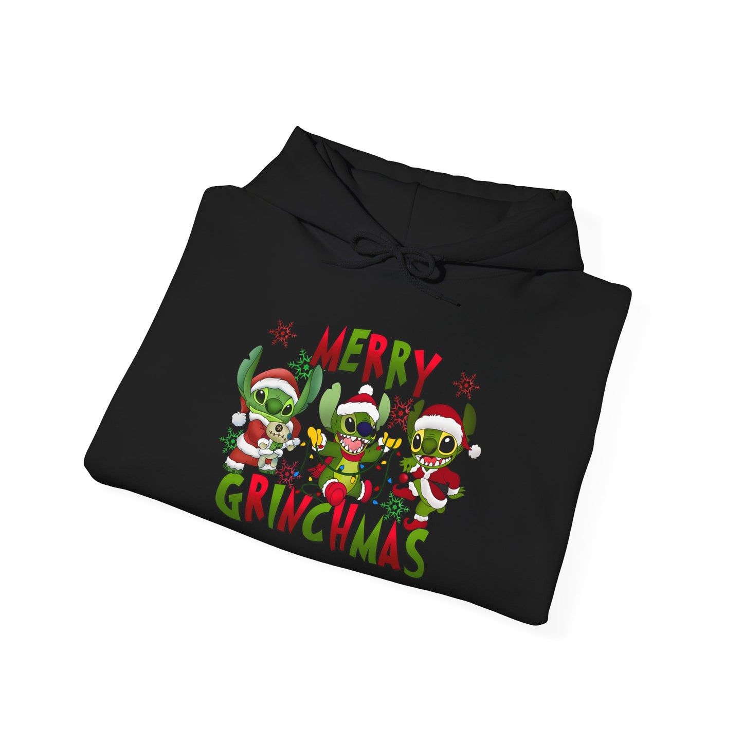 Merry Grinchmas Hoodie – Funny Christmas Unisex Heavy Blend Holiday Sweatshirt
