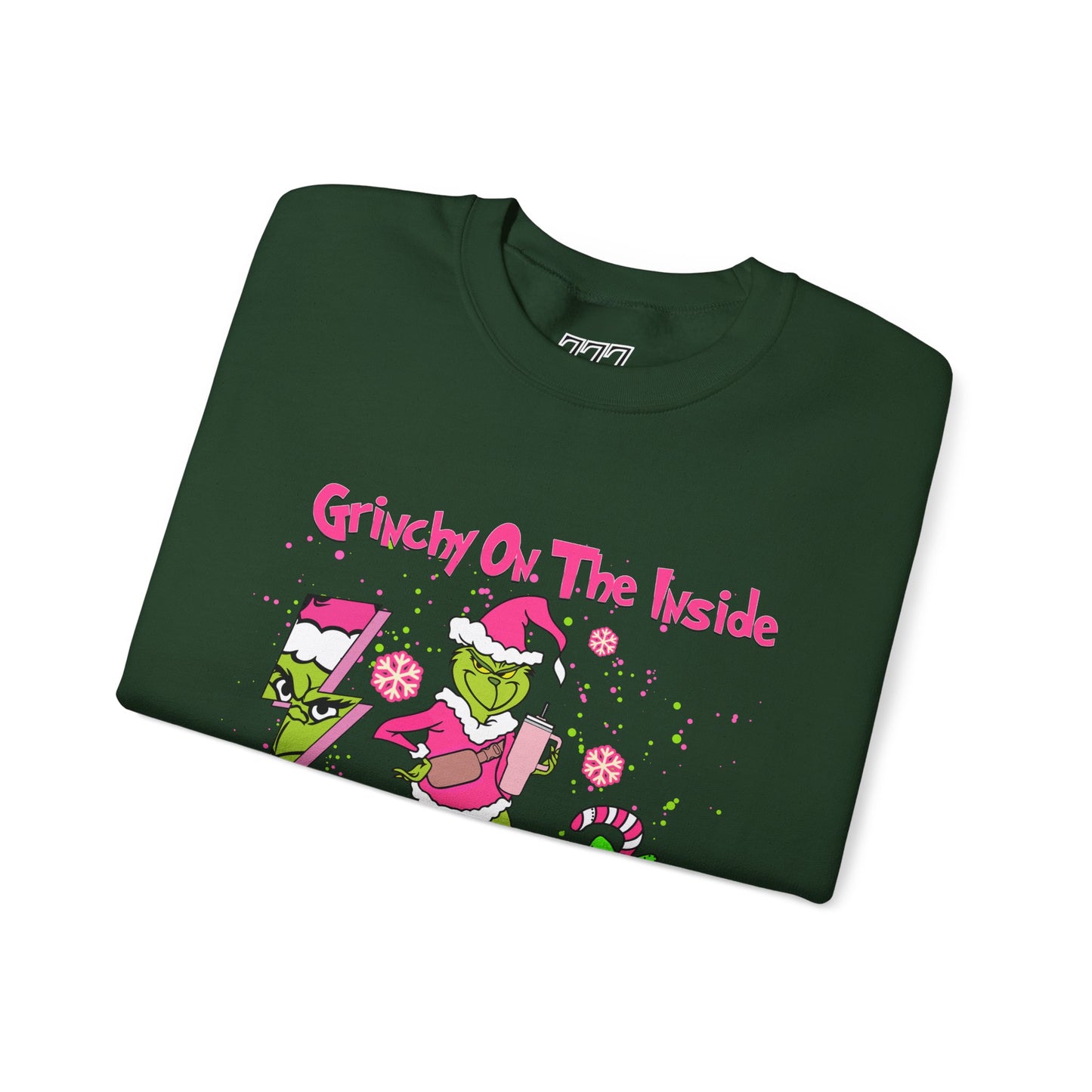Grinchy On The Inside, Bougie On The Outside Unisex Heavy Blend Crewneck Sweatshirt
