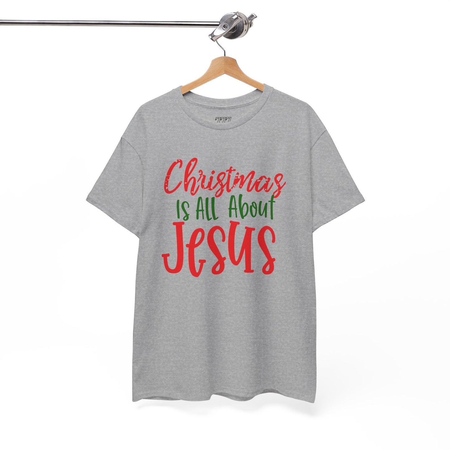 Christmas Is All About Jesus T-Shirt – Christian Holiday Unisex Heavy Cotton Tee