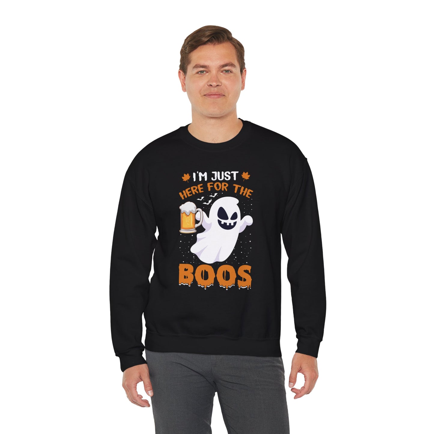 I'm Just Here For The Boos Unisex Heavy Blend Crewneck Sweatshirt
