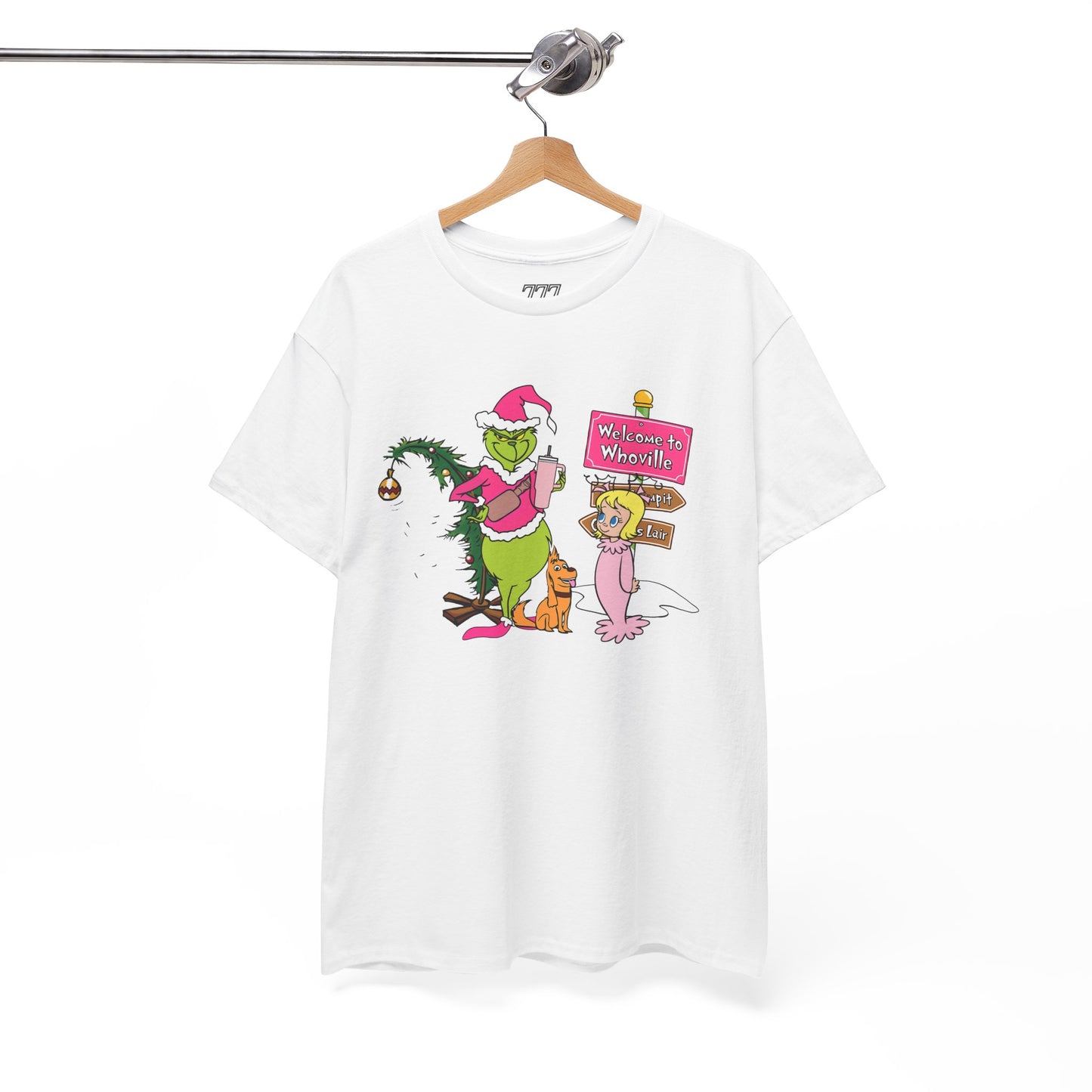 Welcome to Merryville Christmas T-Shirt – Cute Green Christmas Creature Holiday Tee (Unisex)