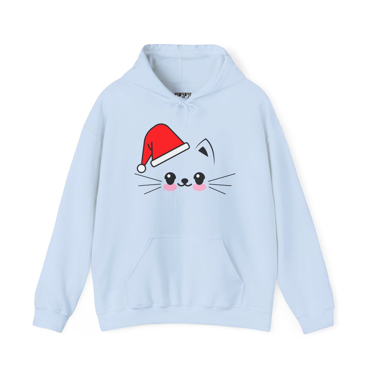 Cat Santa Christmas Hoodie – Cute Kawaii Cat Holiday Hooded Sweatshirt (Unisex)