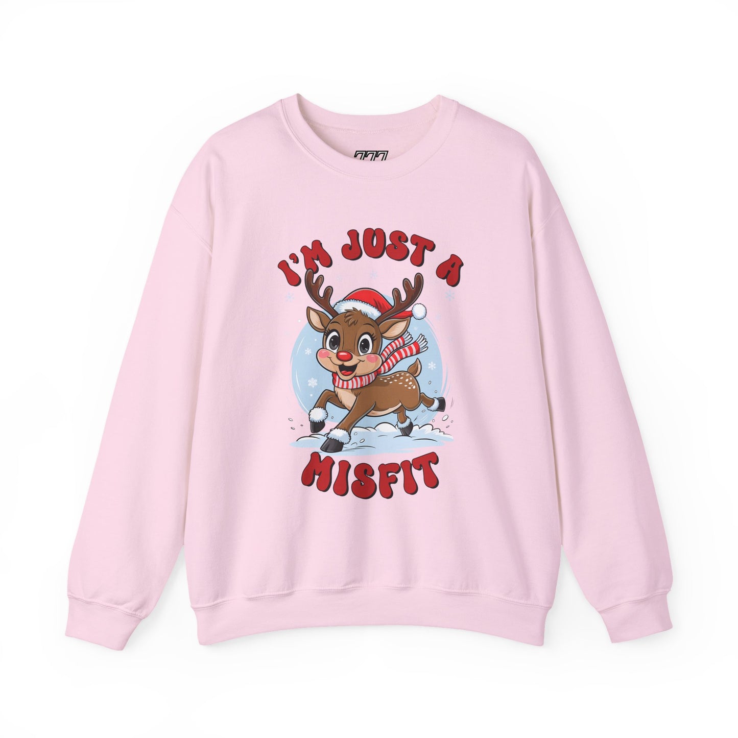 I’m Just a Misfit Unisex Heavy Blend Crewneck Sweatshirt – Cute Christmas Reindeer Holiday Sweater