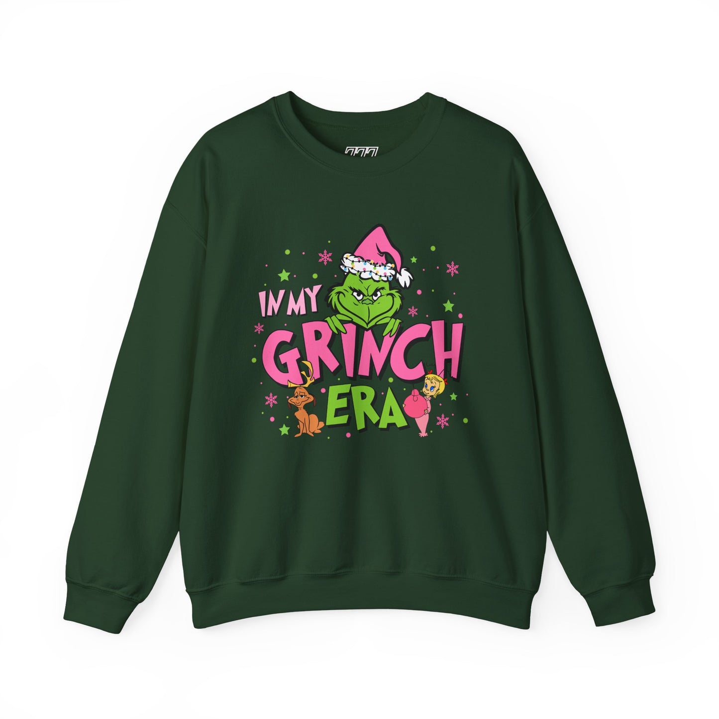 In My Grinch Era Funny Christmas Grinch-Inspired Holiday Sweatshirt – Pink Santa Festive Unisex Heavy Blend Crewneck