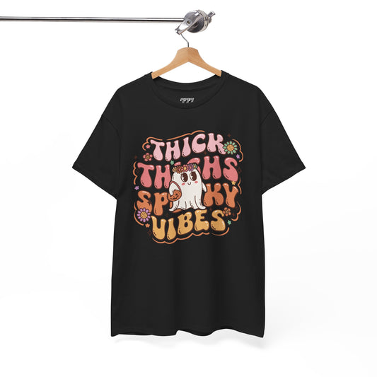 Thick Thighs Spooky Vibes II Women's Heavy Cotton T-Shirt