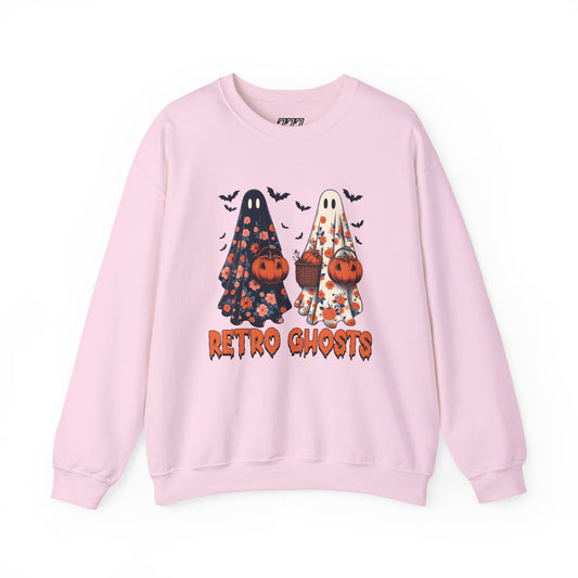 Retro Ghosts Unisex Heavy Blend Crewneck Sweatshirt