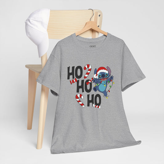 Ho Ho Ho Christmas Alien T-Shirt – Festive Unisex Heavy Cotton Holiday Tee