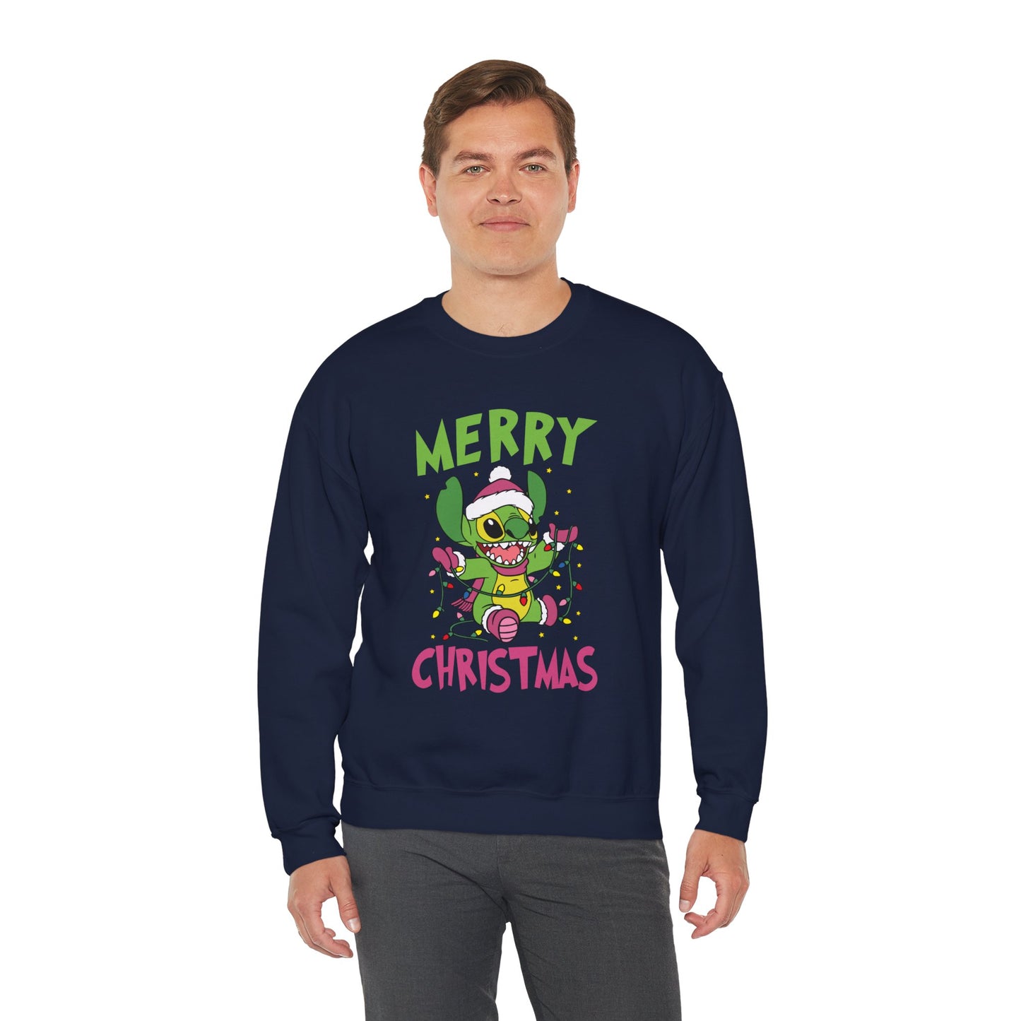 Stinch Merry Christmas Sweatshirt – Funny Holiday Alien Unisex Heavy Blend Crewneck