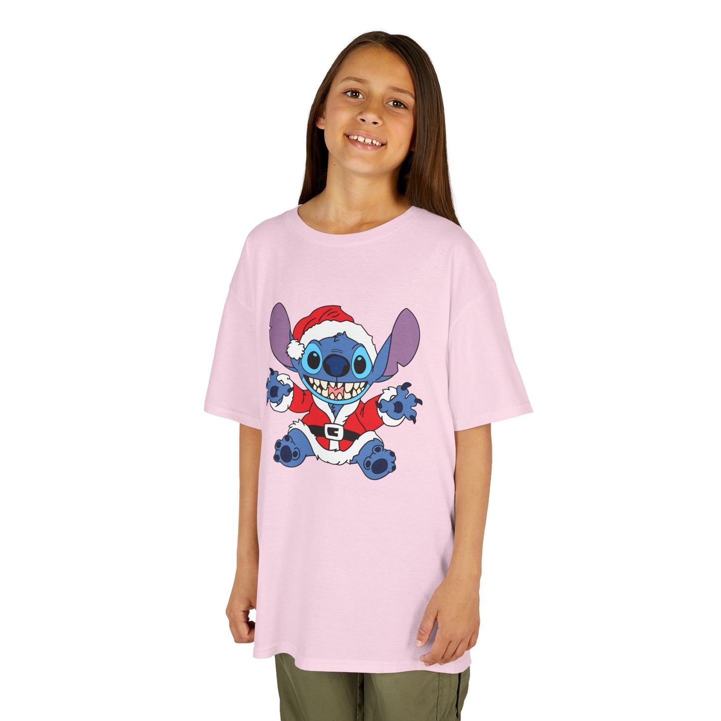 Alien Santa Kids Christmas T-Shirt – Cute Blue Alien Holiday Tee
