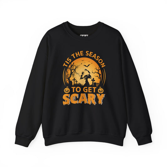 Tis The Season To Get Scary Unisex Heavy Blend Crewneck Sweatshirt
