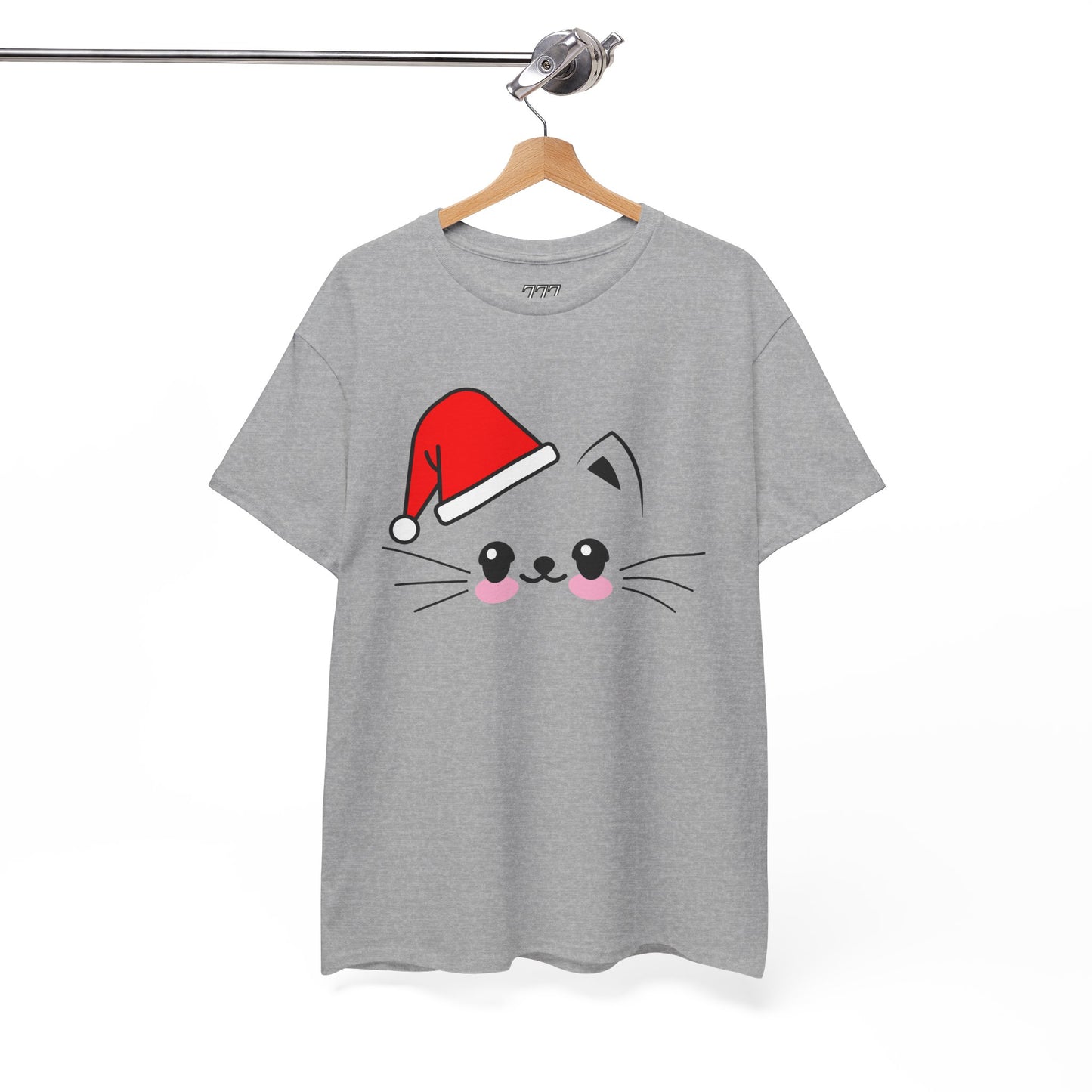 Cat Santa Christmas T-Shirt – Cute Kawaii Cat Holiday Tee (Unisex)