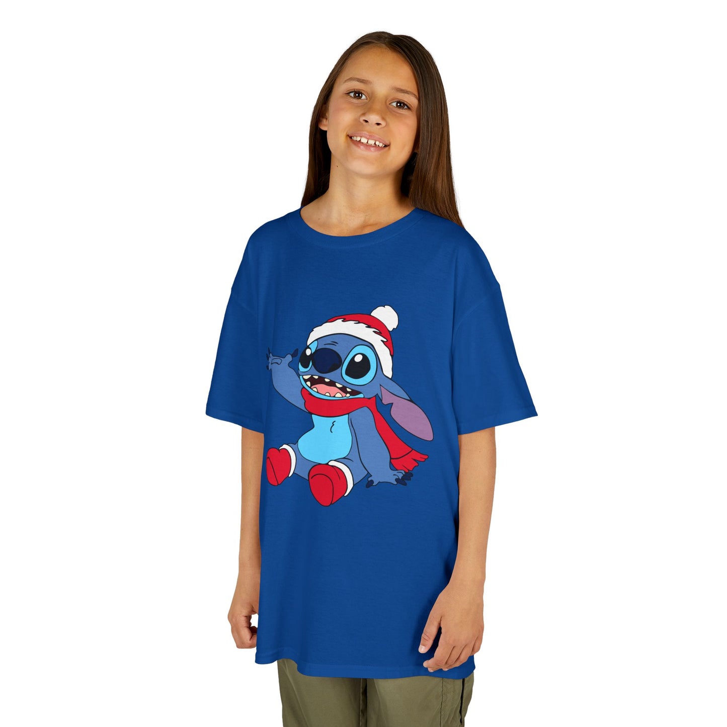 Jolly Alien Kids Christmas T-Shirt – Cute Blue Alien Holiday Tee for Kids