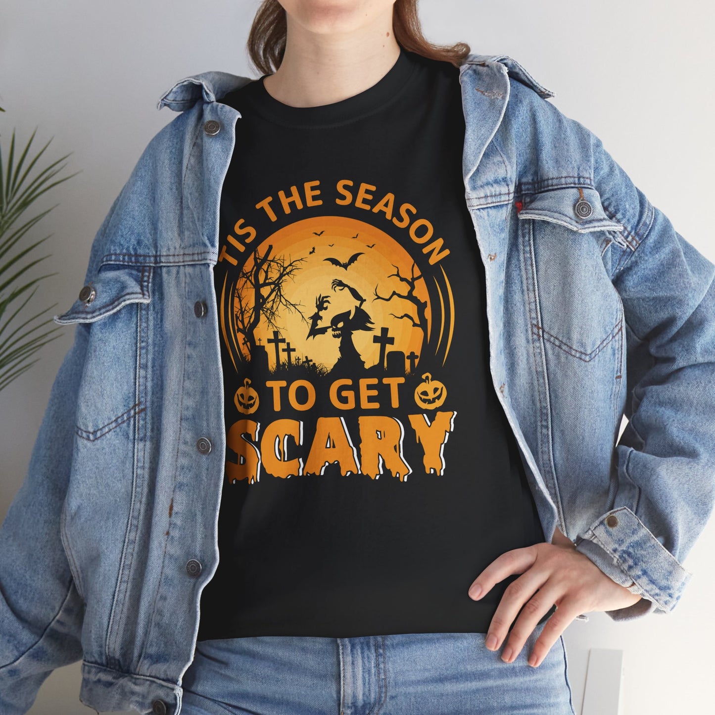 Tis The Season To Get Scary Unisex Heavy Cotton T-Shirt