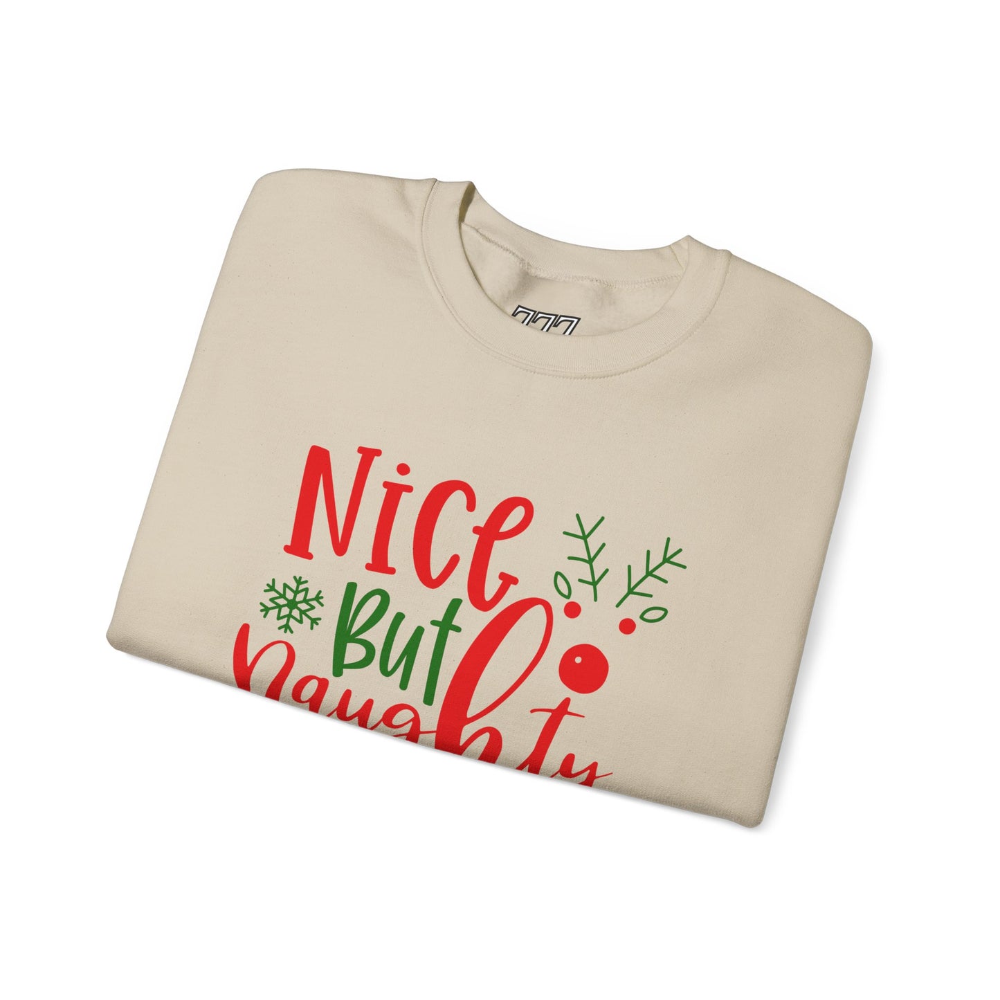 Nice But Naughty Sweatshirt – Cute & Sassy Christmas Unisex Heavy Blend Crewneck