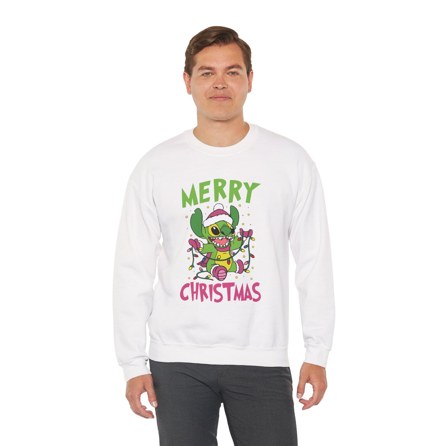 Stinch Merry Christmas Sweatshirt – Funny Holiday Alien Unisex Heavy Blend Crewneck