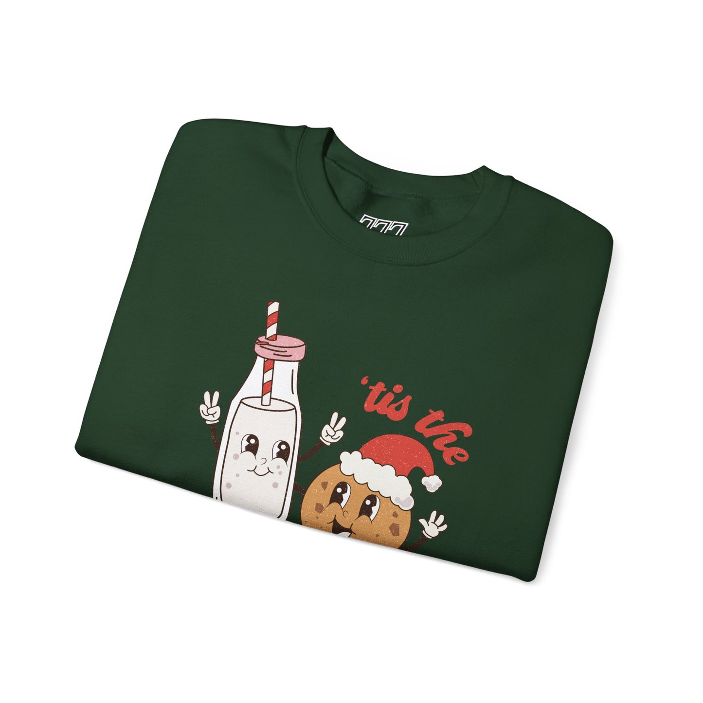 Tis The Season Milk & Cookie Christmas Unisex Heavy Blend Crewneck Sweatshirt