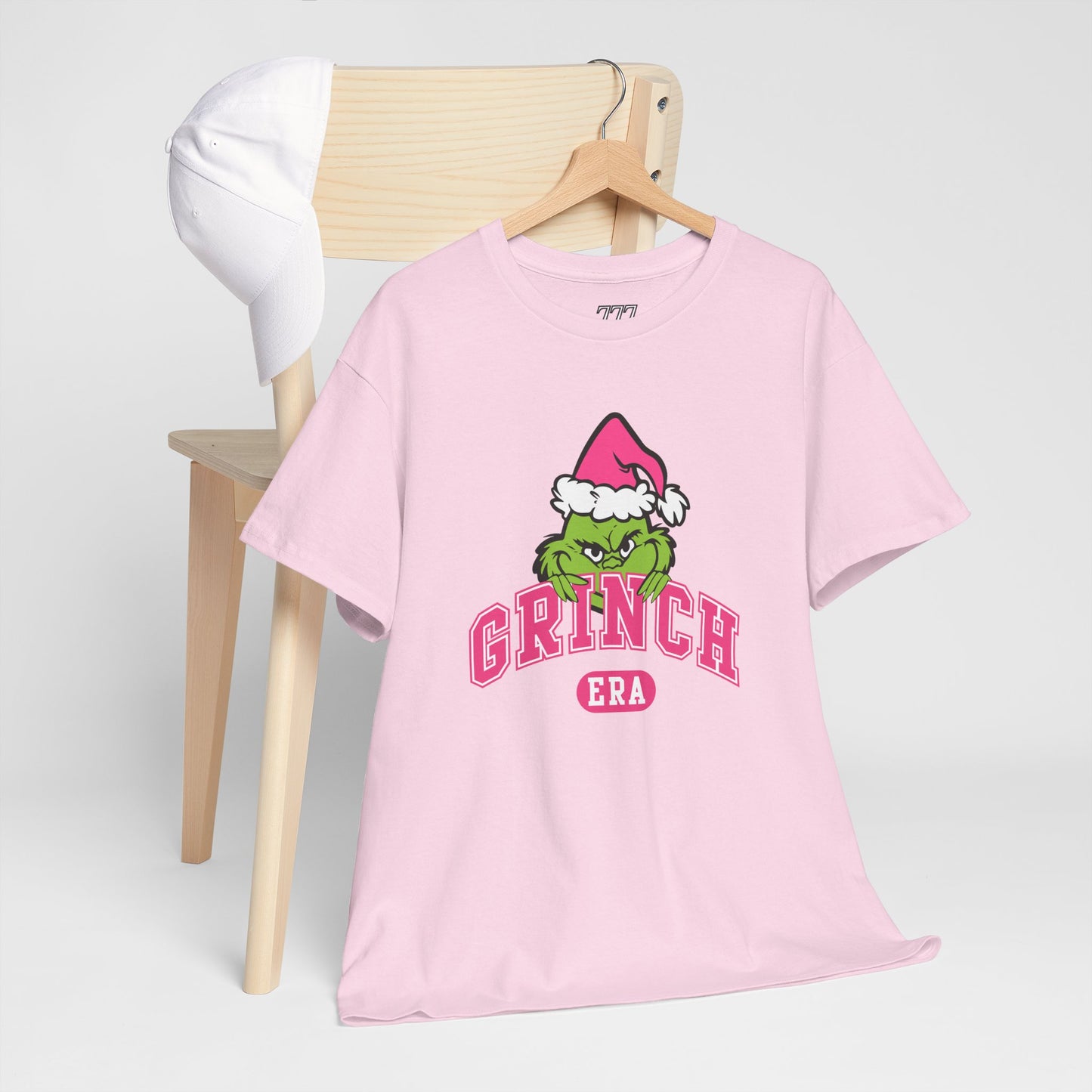 Grinch Era Christmas T-Shirt – Cute Pink Santa Grinch Graphic Tee (Unisex)