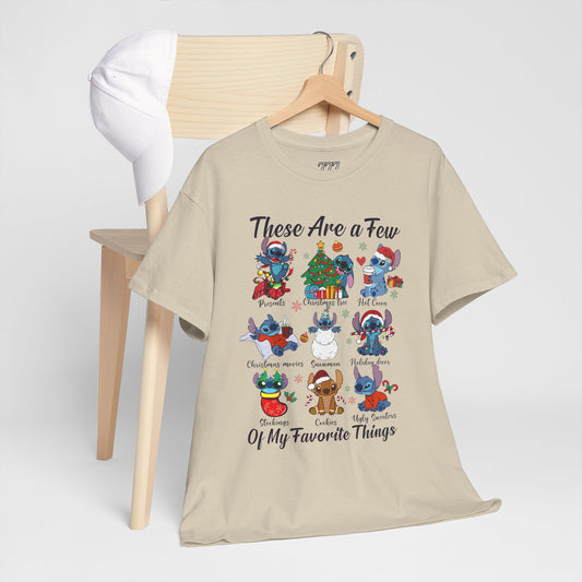 These Are a Few of My Favorite Things Christmas Characters Holiday Tee – Cute Festive Unisex Heavy Cotton T-Shirt