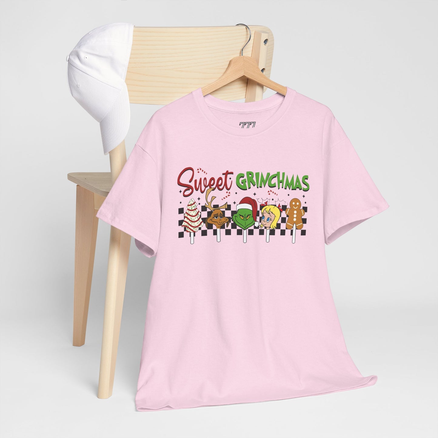 Sweet Grinchmas Candy Characters Funny Christmas Grinch-Inspired Holiday Tee – Festive Unisex Heavy Cotton T-Shirt