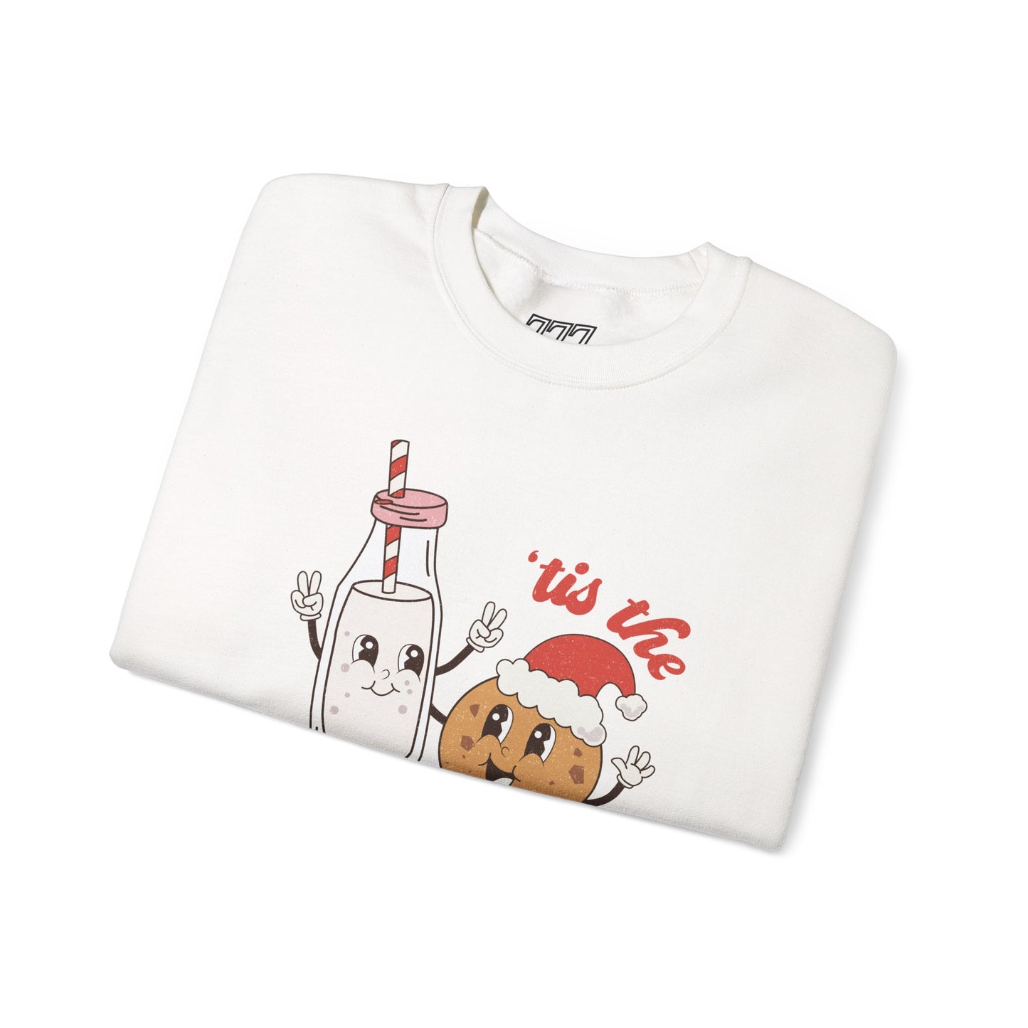 Tis The Season Milk & Cookie Christmas Unisex Heavy Blend Crewneck Sweatshirt