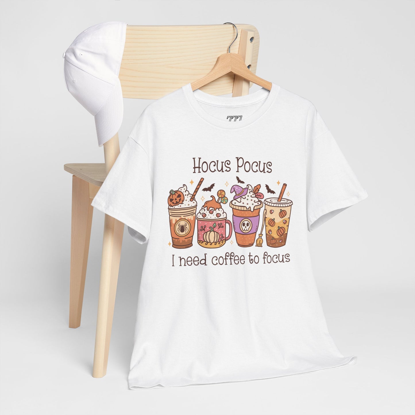Hocus Pocus I Need Coffee To Focus Unisex Heavy Cotton T-Shirt