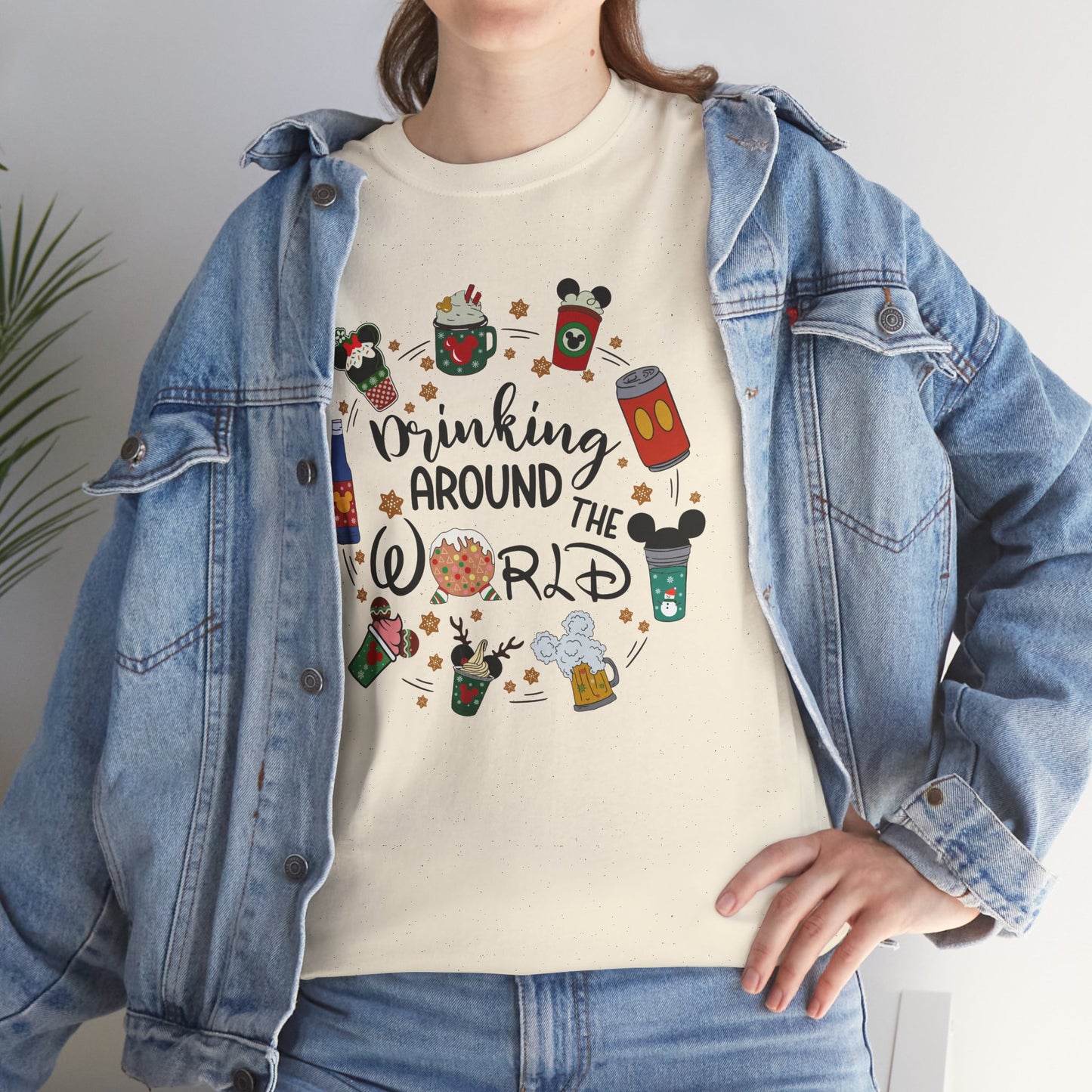 Drinking Around the World T-Shirt – Fun Holiday Travel & Cocktail Tee (Unisex)
