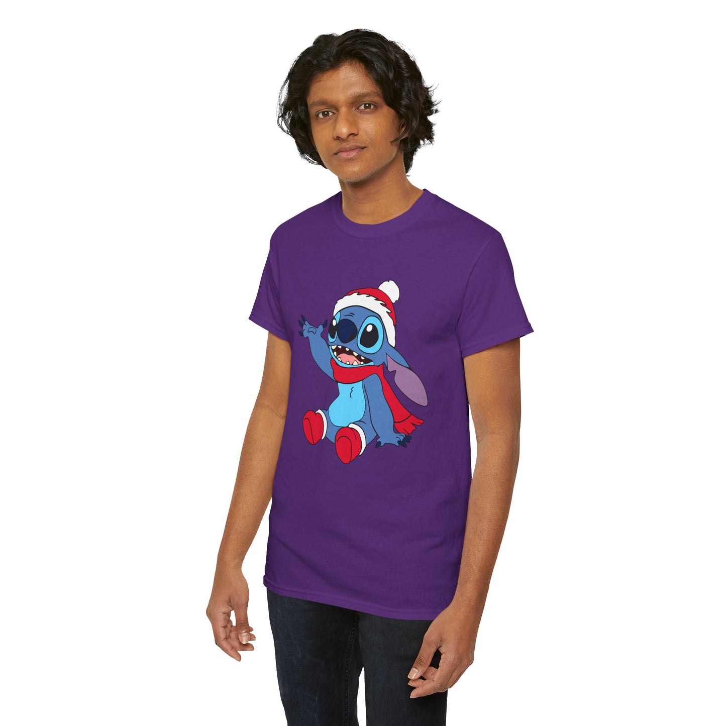 Jolly Alien Christmas T-Shirt – Cute Blue Alien Holiday Graphic Tee (Unisex)