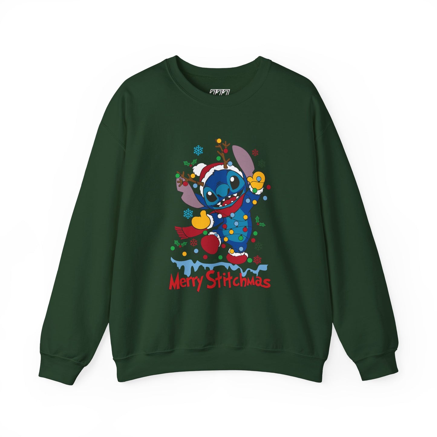 Merry Stitchmas Sweatshirt – Cute Holiday Alien Unisex Heavy Blend Crewneck