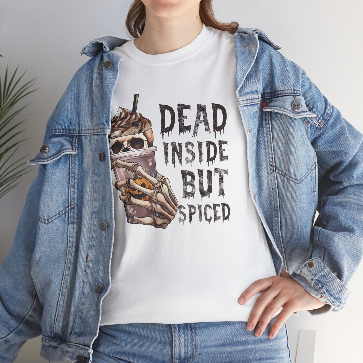 Dead Inside But Spiced Unisex Heavy Cotton T-Shirt