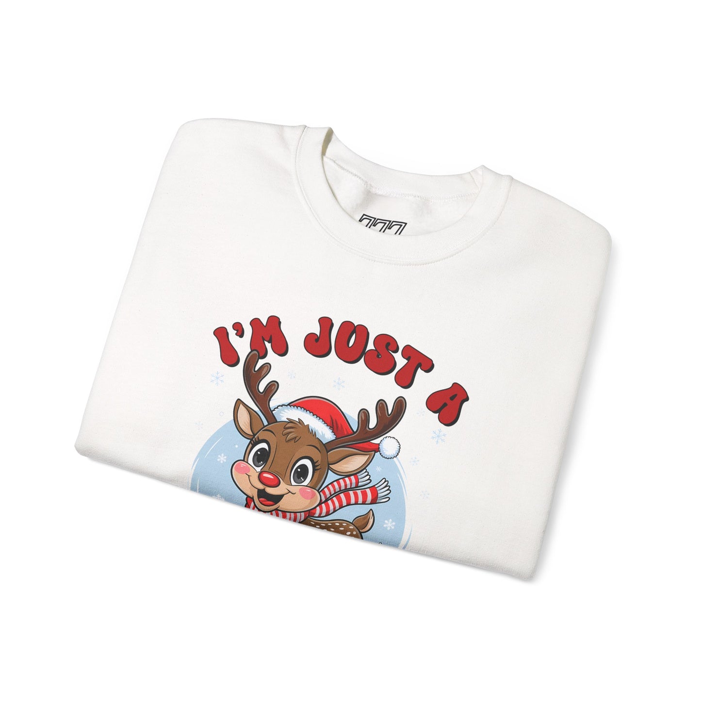 I’m Just a Misfit Unisex Heavy Blend Crewneck Sweatshirt – Cute Christmas Reindeer Holiday Sweater