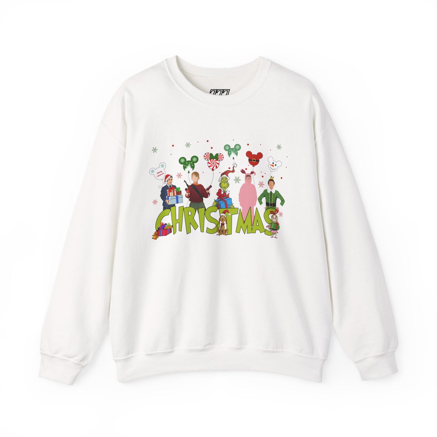Christmas Character Squad Sweatshirt – Cute Festive Holiday Characters Unisex Heavy Blend Crewneck