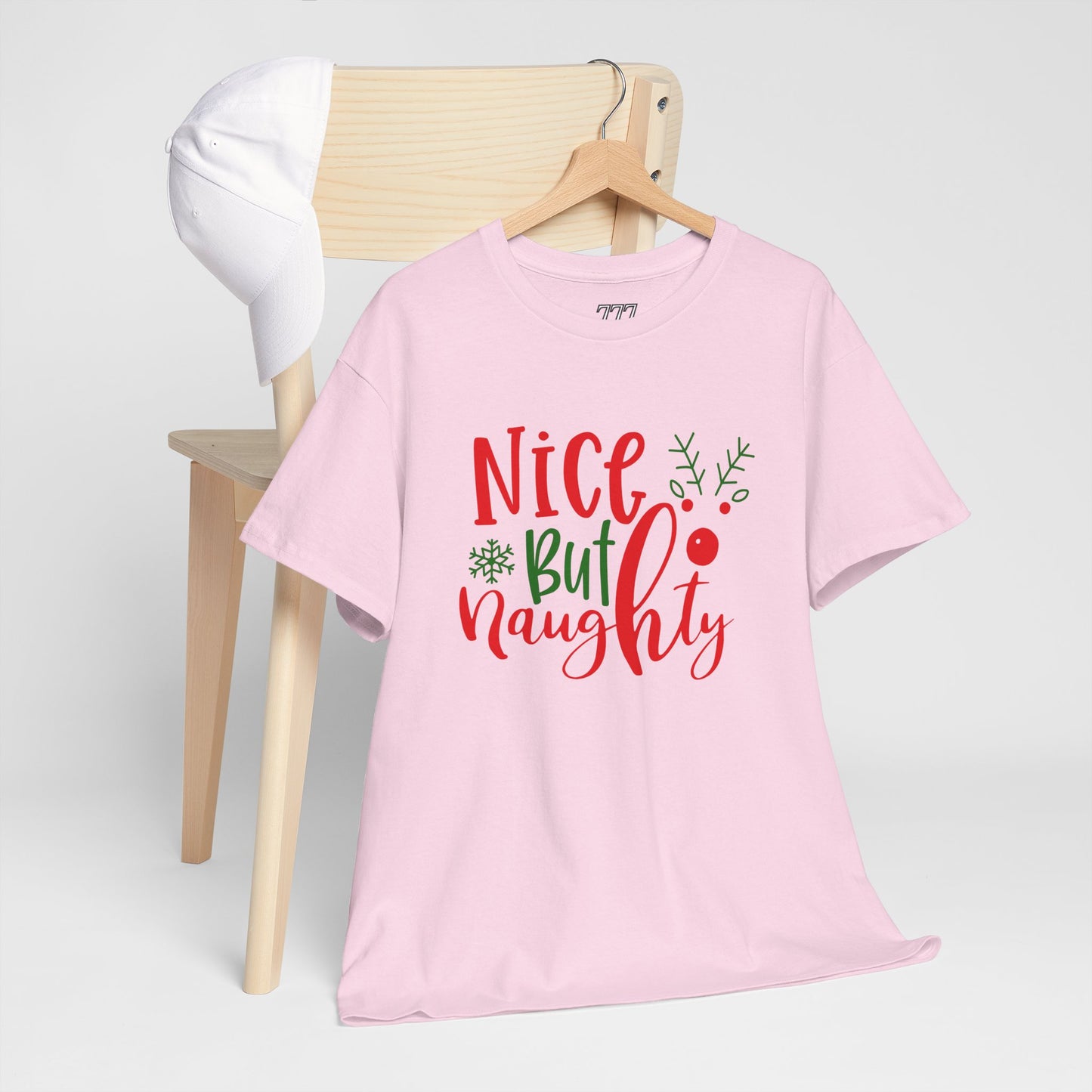 Nice But Naughty T-Shirt – Cute & Sassy Christmas Unisex Heavy Cotton Tee
