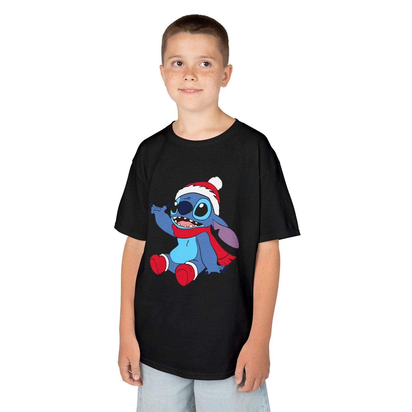 Jolly Alien Kids Christmas T-Shirt – Cute Blue Alien Holiday Tee for Kids