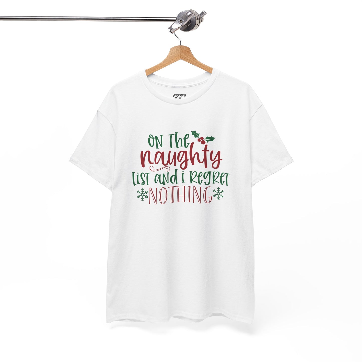 On The Naughty List And I Regret Nothing Unisex Heavy Cotton T-Shirt