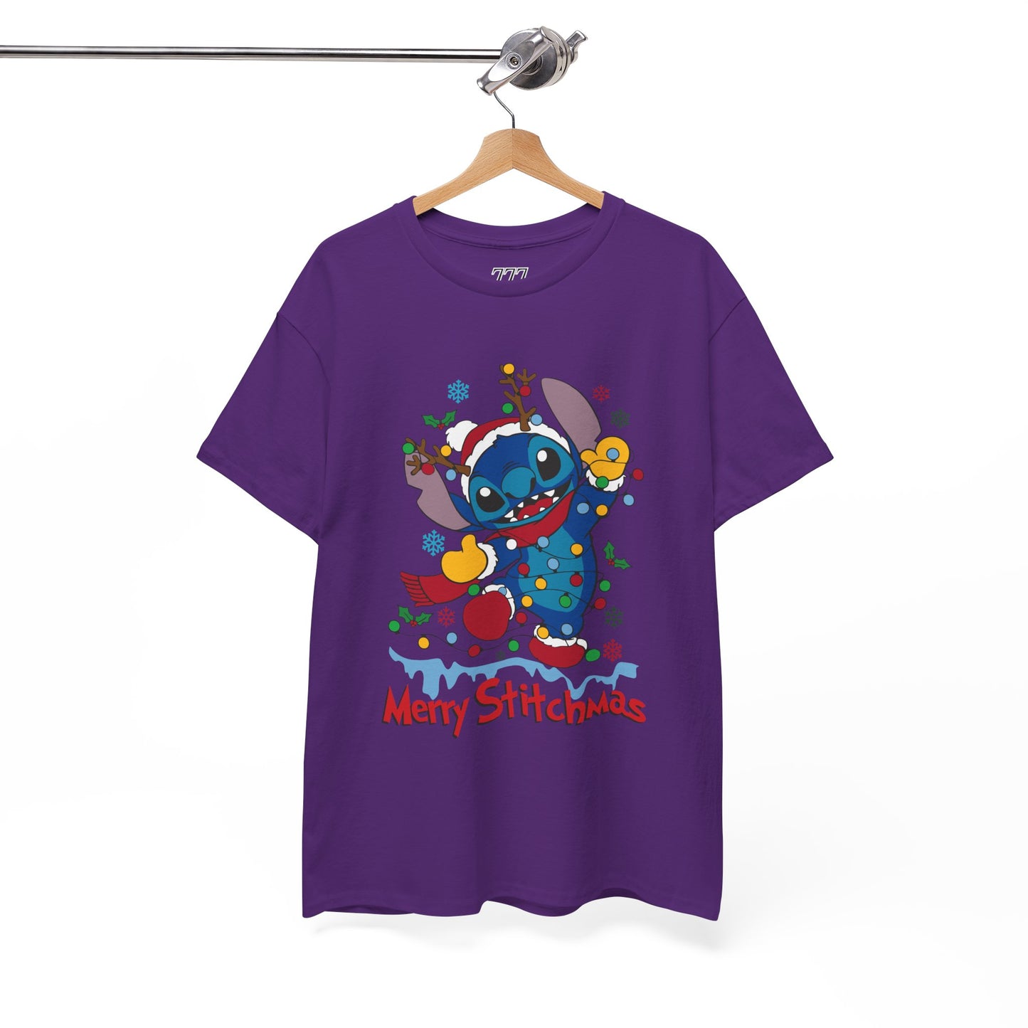 Merry Stitchmas T-Shirt – Cute Holiday Alien Unisex Heavy Cotton Tee