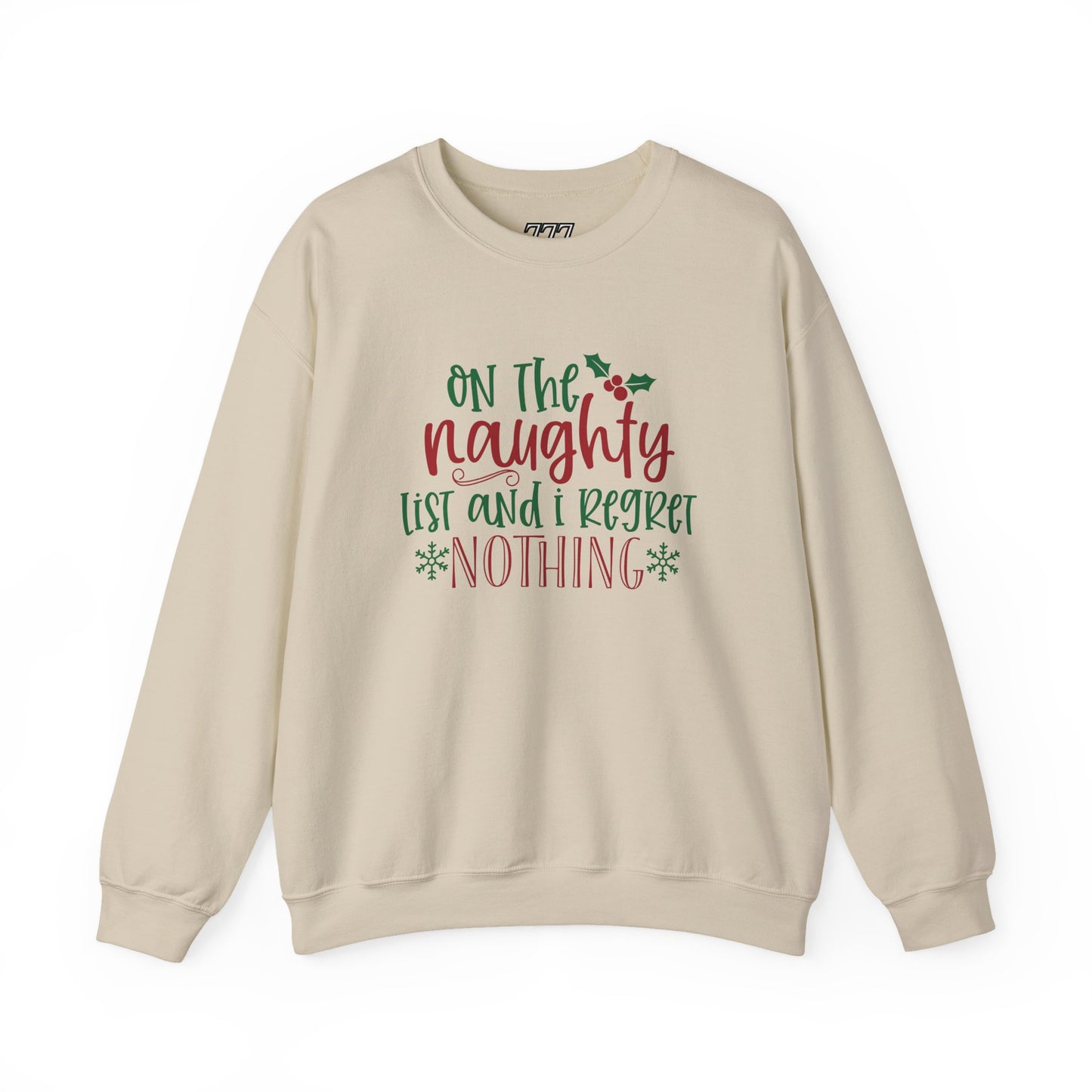 On The Naughty List And I Regret Nothing Unisex Heavy Blend Crewneck Sweatshirt