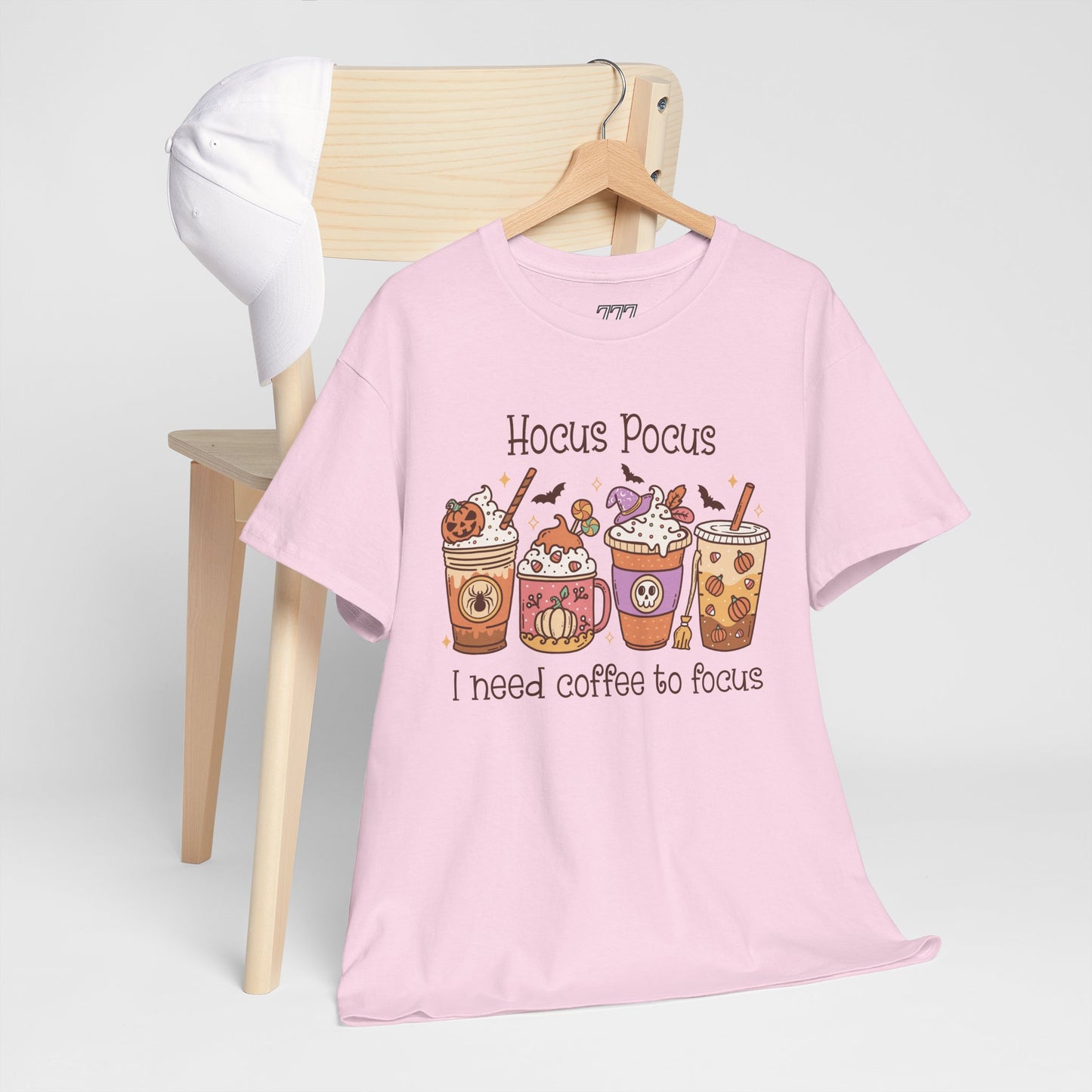 Hocus Pocus I Need Coffee To Focus Unisex Heavy Cotton T-Shirt