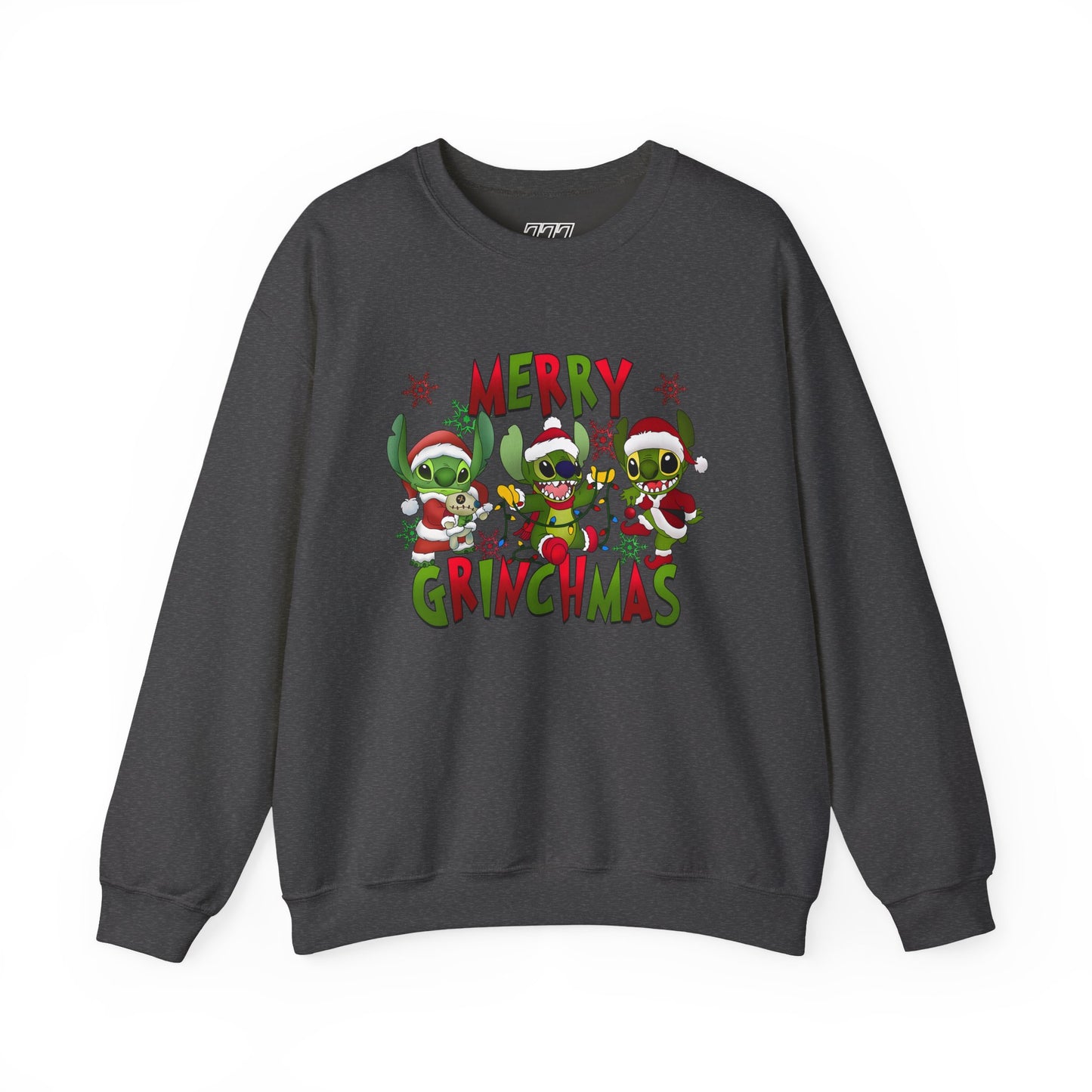 Merry Grinchmas Sweatshirt – Funny Christmas Unisex Heavy Blend Holiday Crewneck