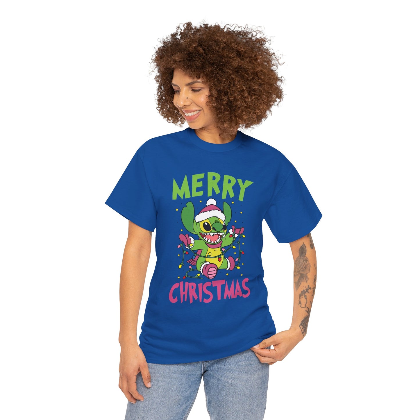 Stinch Merry Christmas T-Shirt – Funny Holiday Alien Unisex Heavy Cotton Tee