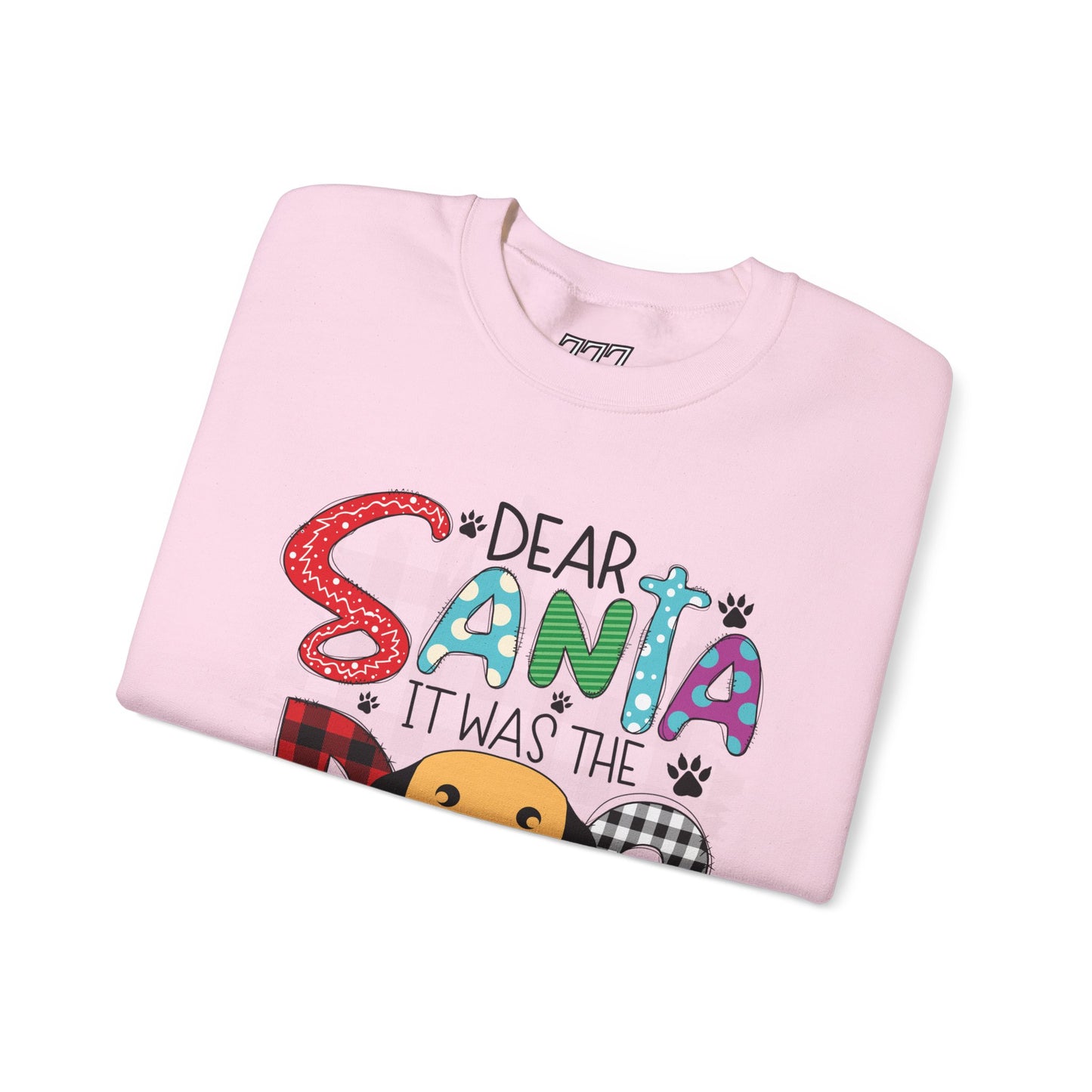Dear Santa It Was The Dog Christmas Crewneck – Funny Holiday Dog Lover Sweatshirt (Unisex)