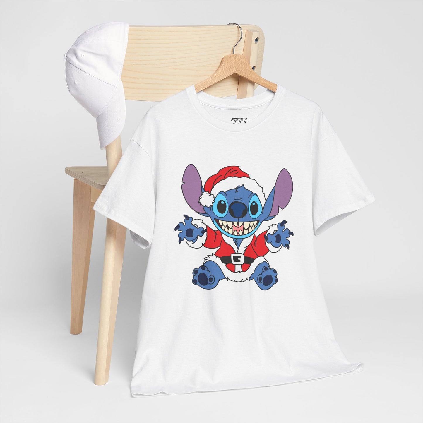 Alien Santa Christmas T-Shirt – Cute Blue Alien Holiday Graphic Tee (Unisex)