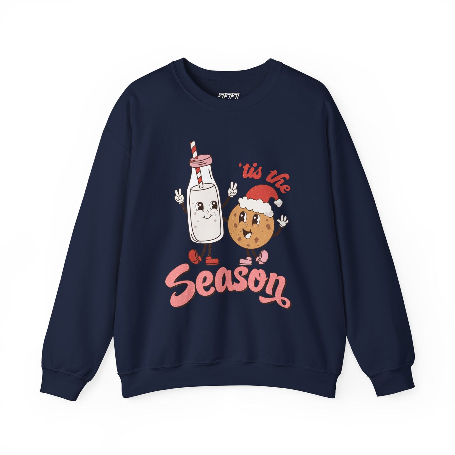 Tis The Season Milk & Cookie Christmas Unisex Heavy Blend Crewneck Sweatshirt