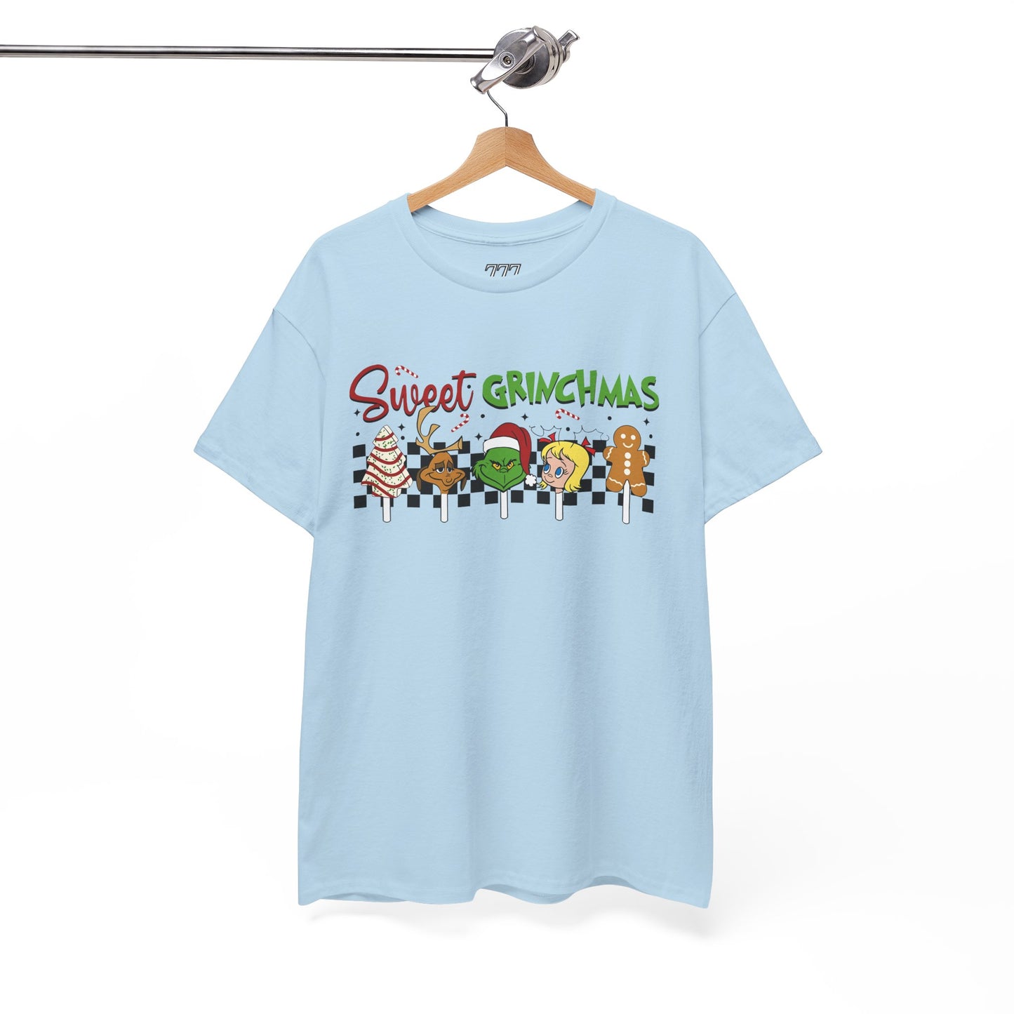 Sweet Grinchmas Candy Characters Funny Christmas Grinch-Inspired Holiday Tee – Festive Unisex Heavy Cotton T-Shirt