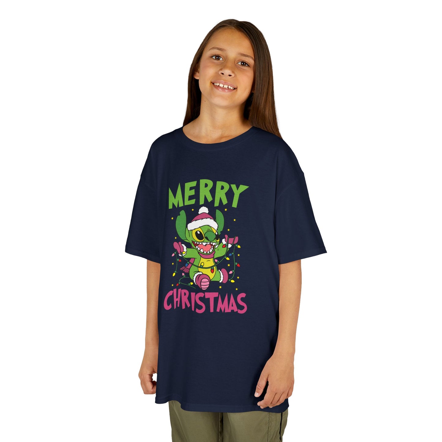 Stinch Merry Christmas Kids T-Shirt – Funny Holiday Alien Heavy Cotton Tee