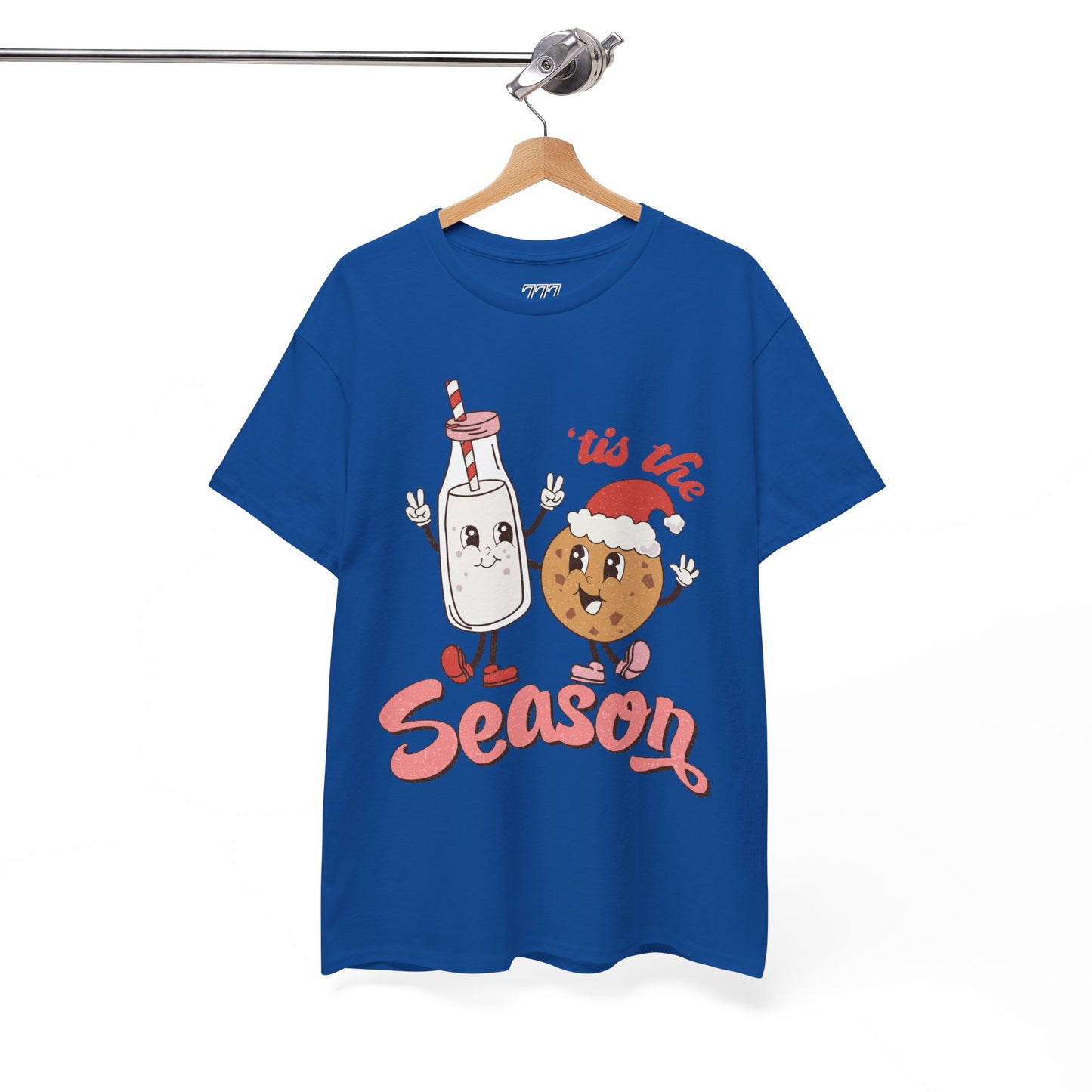 Tis The Season Milk & Cookie Christmas Unisex Heavy Cotton T-Shirt